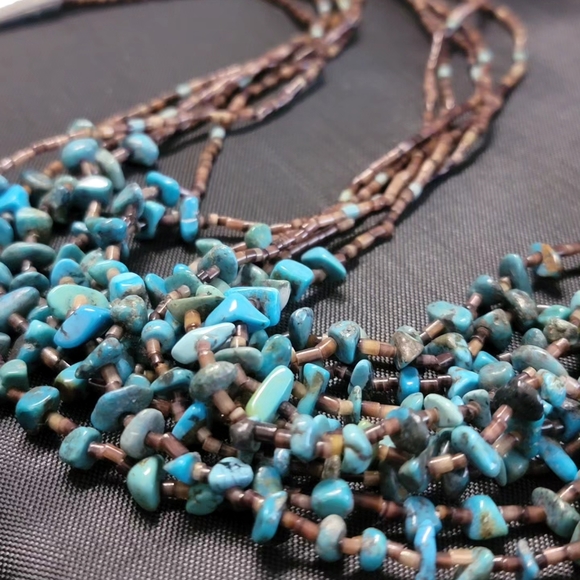 Turquoise 5 Strand Necklace - Picture 4 of 5